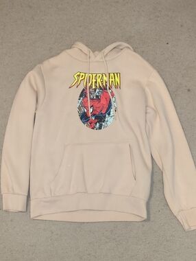 Marvel Spider-Man Graphic Beige Hoodie